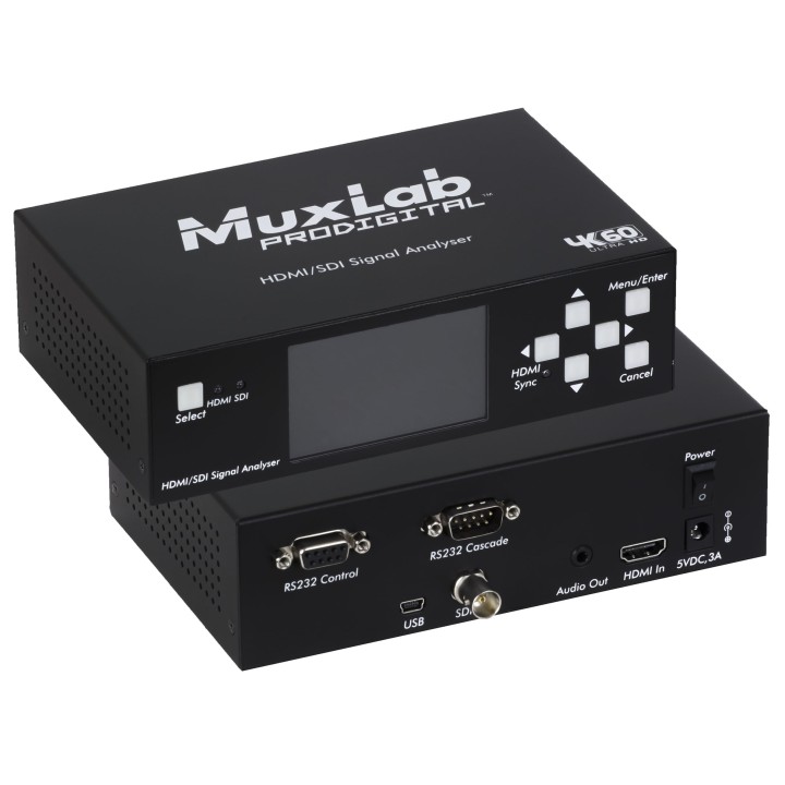 Analyseur de signal Muxlab 500831 | HDMI 2.0 | 3G-SDI Muxlab
