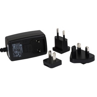 Alimentation universelle Muxlab 500993 | 5VDC/2,6A | Noire, verrouillable Muxlab