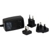 Alimentation universelle Muxlab 500993 | 5VDC/2,6A | Noire, verrouillable Muxlab