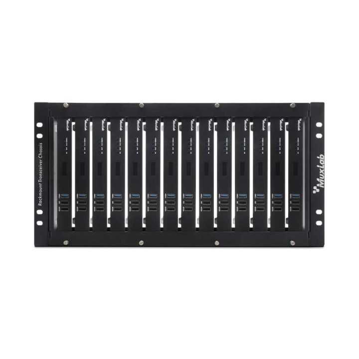 Châssis émetteur-récepteur Muxlab 500925 | montage en rack | 14 ports - 500925 - Muxlab