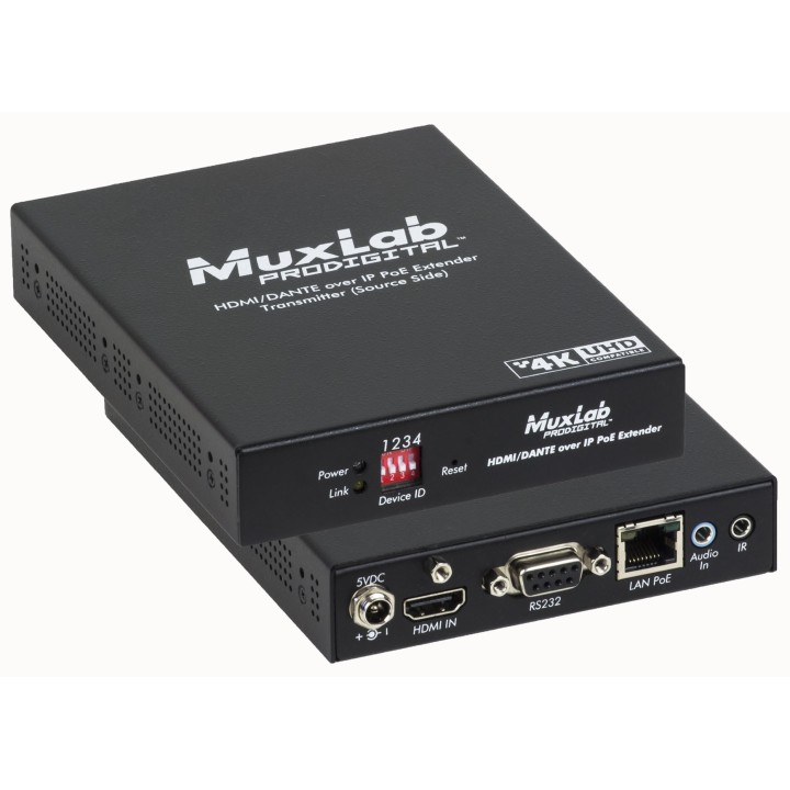 Transmetteur HDMI Muxlab 500759-TX-DANTE | PoE | UHD-4K - 500759-TX-DANTE - Muxlab
