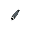 Fiche RCA mâle plastique noir avec passe-fil Keen connect