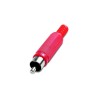 Connecteur RCA mâle rouge avec passe-fil Keen connect