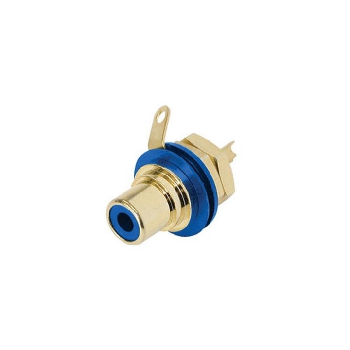 Embase RCA femelle bleue Keen Connect ECFB | haute qualité | robuste - ECFB - Keen connect