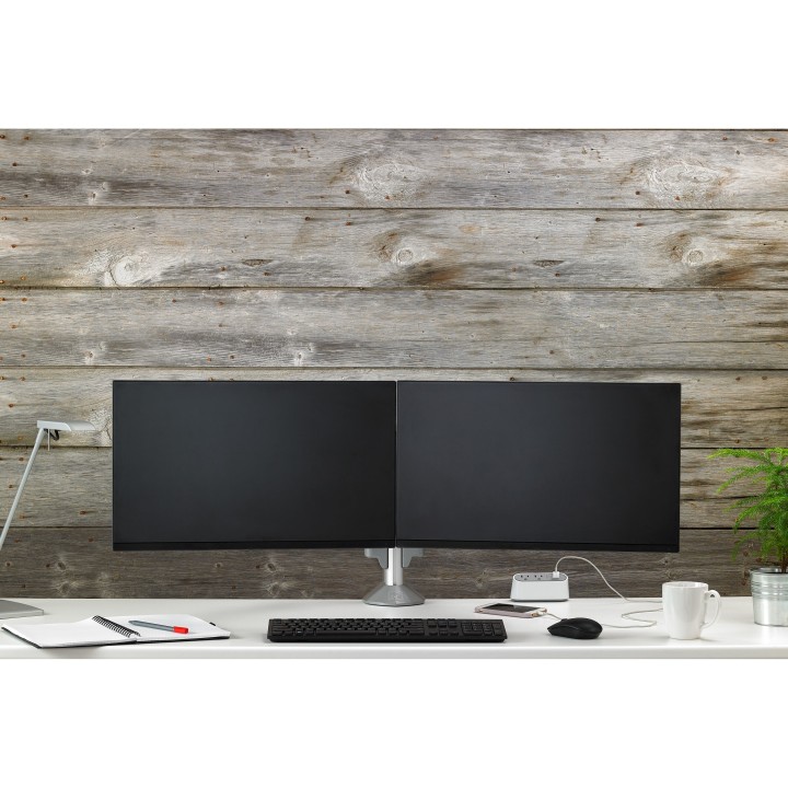 Chief - Support colonne double écran exrtra plat KONTOUR™ - Blanc Chief