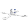 Chief - Araignée de plafond avec amortisseurs pour VP 45kg - Blanc Chief