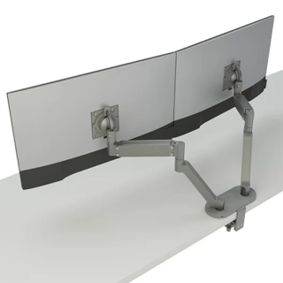Chief - Bras dynamique pour écran 2 moniteurs, couleur argent Chief