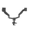 EDBAK - DMV02 - Support de bureau double bras avec ressort à gaz pour deux écrans 19" à 35" 