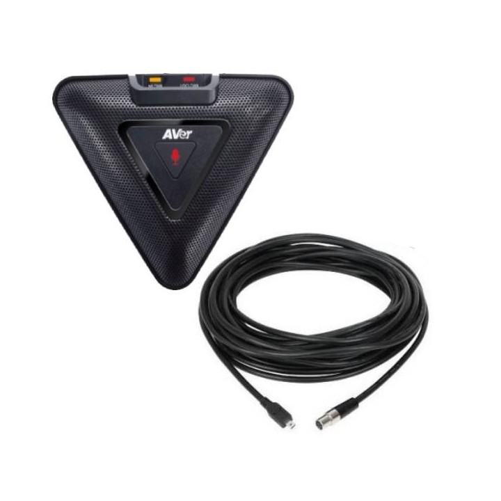 Microphone additionnel AVer AVE-MICRO-VB342-20 | câblage 20m | audio haute qualité - AVE-MICRO-VB342-20 - AVer