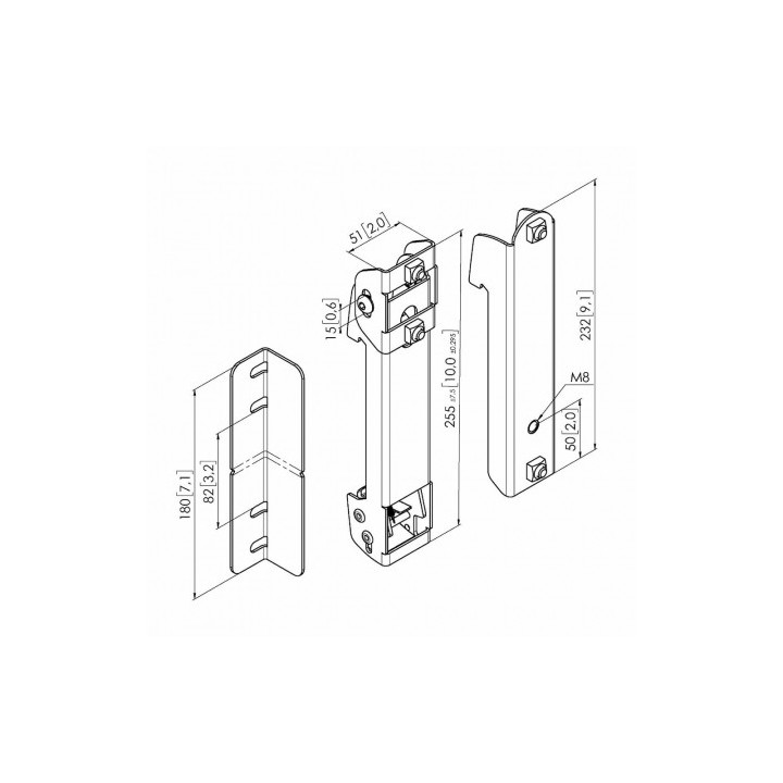 Vogel's - PLS 8001 Bandes de montage pour profil vertical - Noir Vogel's