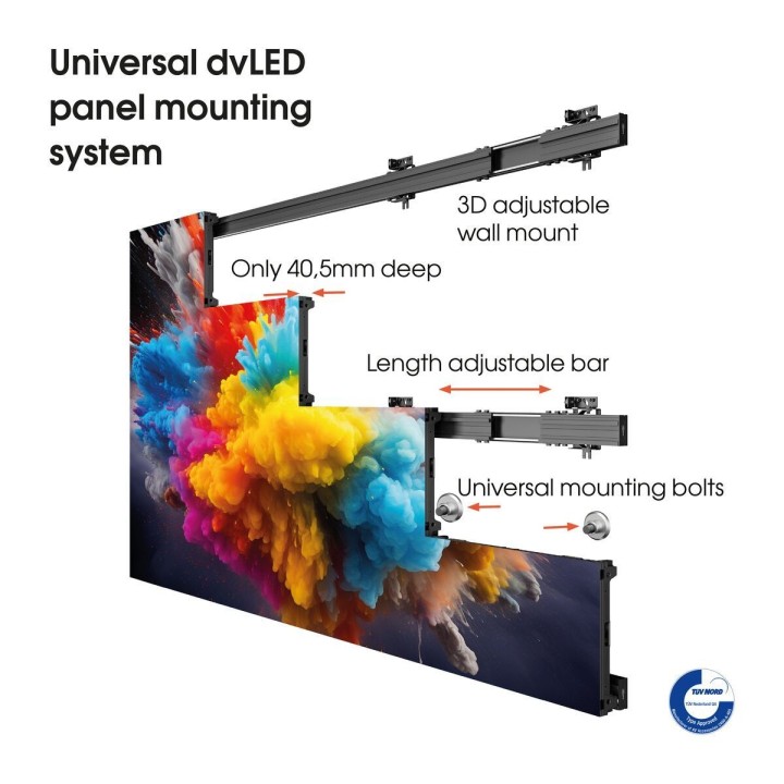 Vogel's - INT 8005 dvLED Philips 6000/9000 series 10x10 interface murale - Noir Vogel's