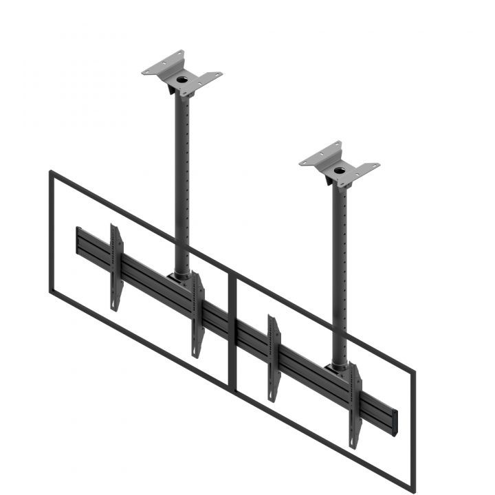 EDBAK - MBV2147-L - Support plafond pour deux écrans 42" à 47" en mode paysage 