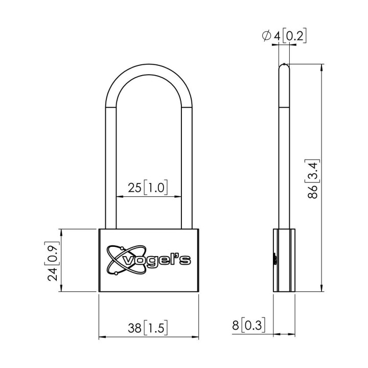 Vogel's - PFA 9109 Cadenas pour PFS - Noir Vogel's