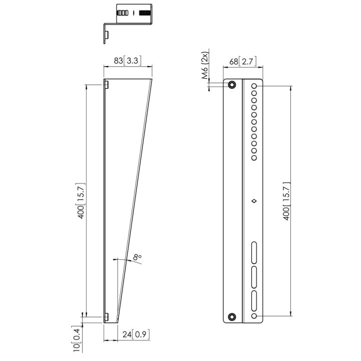 Vogel's - PFA 9122 Supports en Z pour PFS 3504 - Noir Vogel's