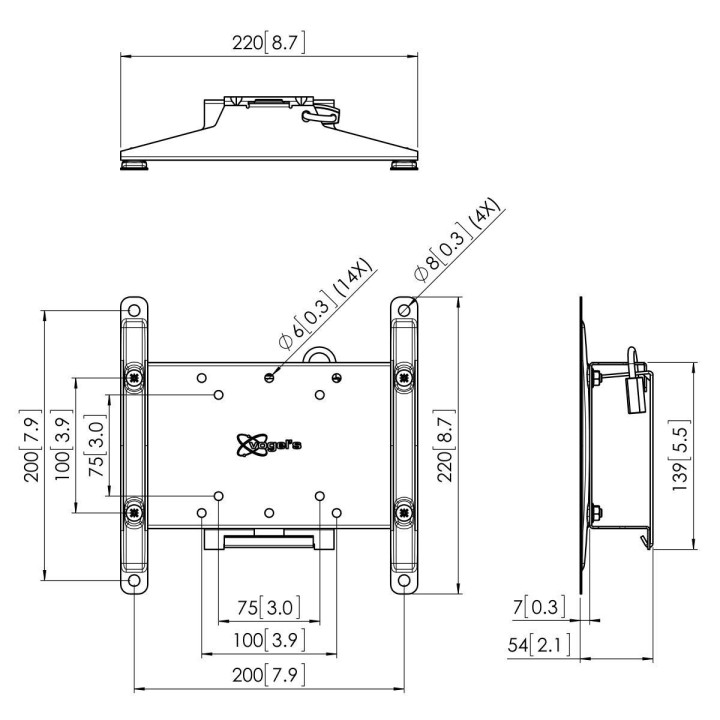 Vogel's - PFW 4210 Support mural inclinable pour 10-43p - Noir Vogel's