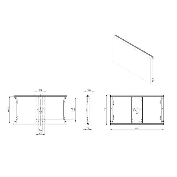 Vogel's - POW 1602 support mural extérieur pour LG 55XE4F pour 55p - Noir Vogel's
