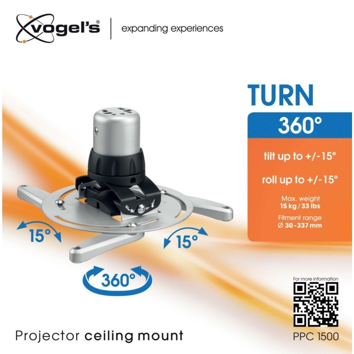 Vogel's - PPC 1500 Support plafond projecteur - Argent Vogel's