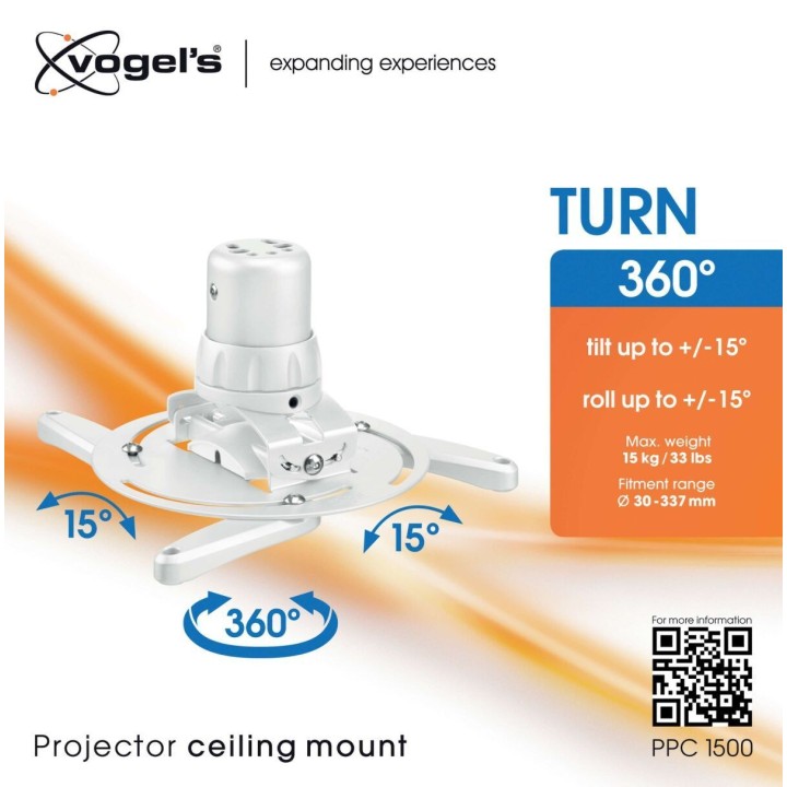 Vogel's - PPC 1500 Support plafond projecteur - Blanc Vogel's