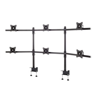 EDBAK - SV17 - Support de bureau incurvé pour six écrans 19" à 27" 