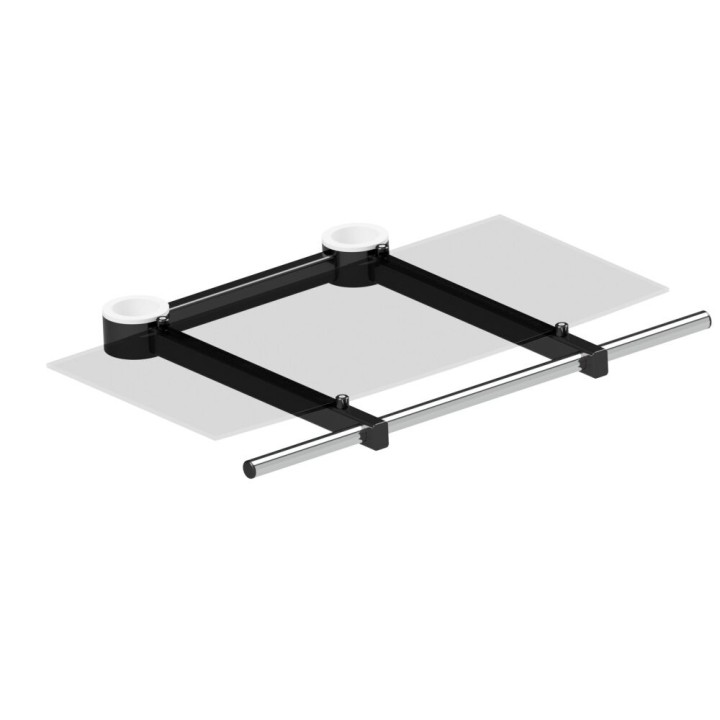 EDBAK - TRS2 - Étagère en verre avec bras pour chariots TR1, TR2 et TR3 