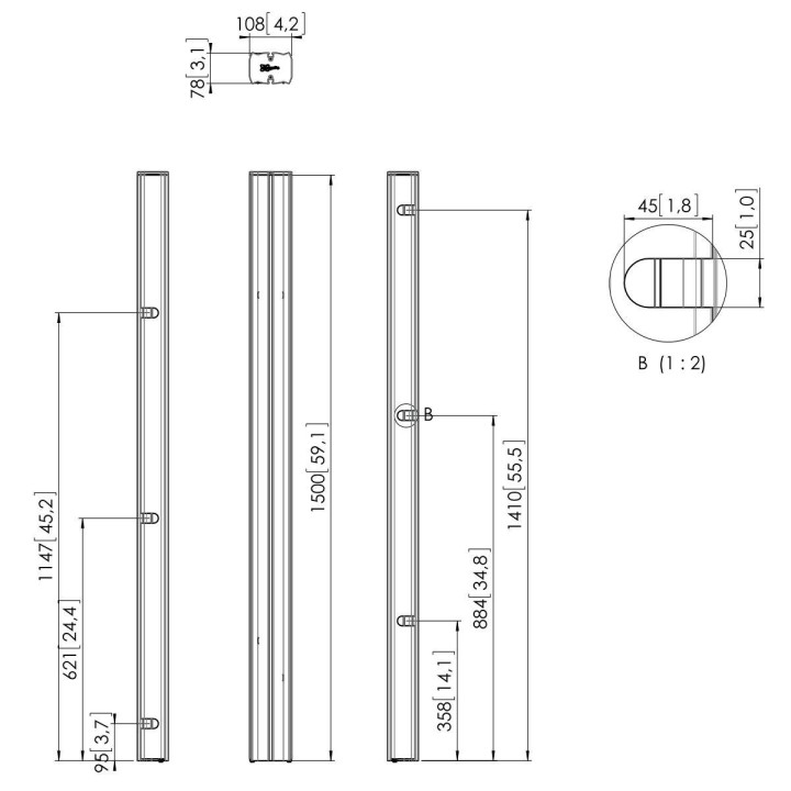 Vogel's - PUC 2715 Tube - Argent Vogel's