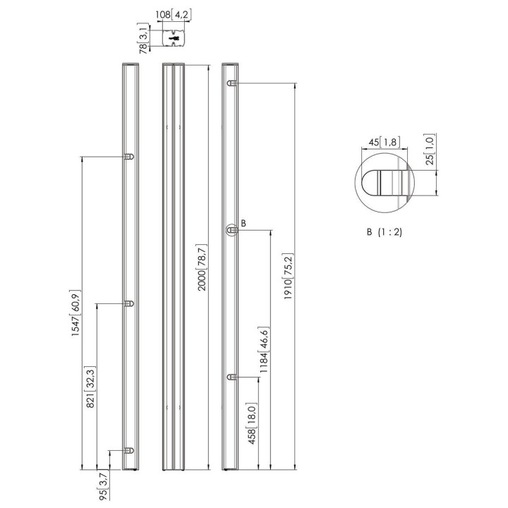 Vogel's - PUC 2720 Tube - Argent Vogel's