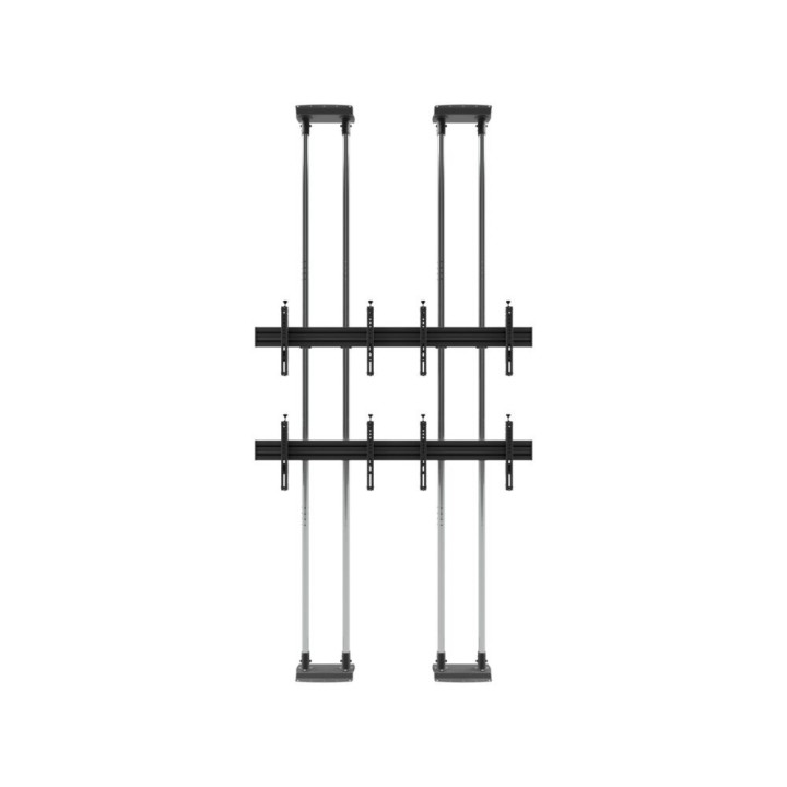 EDBAK - VWFCA2247-L - Support vidéo mural sol-plafond modulaire 2×2 pour écrans 42" à 49" 