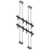 EDBAK - VWFCA2257-L - Support vidéo mural sol-plafond modulaire 2×2 pour écrans 50" à 57" 