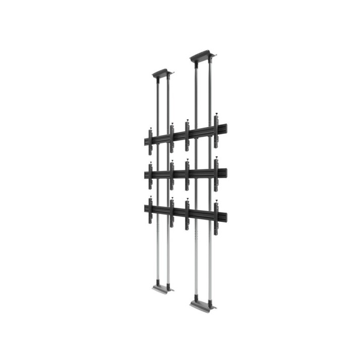 EDBAK - VWFCA2347-L - Support vidéo mural sol-plafond modulaire 2×3 pour écrans 42" à 49" 