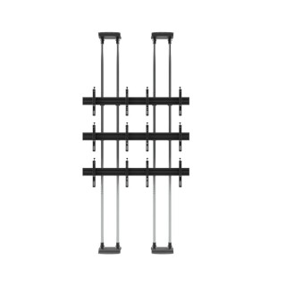 EDBAK - VWFCA2347-L - Support vidéo mural sol-plafond modulaire 2×3 pour écrans 42" à 49"