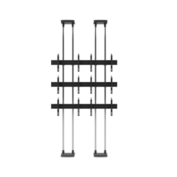 EDBAK - VWFCA2347-L - Support vidéo mural sol-plafond modulaire 2×3 pour écrans 42" à 49"