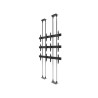 EDBAK - VWFCA2357-L - Support vidéo mural sol-plafond modulaire 2×3 pour écrans 50" à 57" 