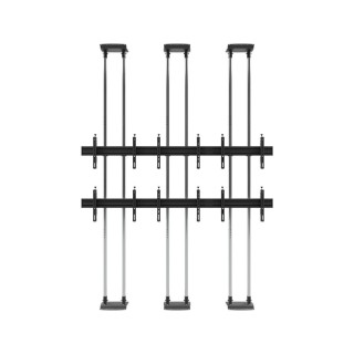 EDBAK - VWFCA3247-L - Support vidéo mural sol-plafond modulaire 3×2 pour écrans 42" à 49"
