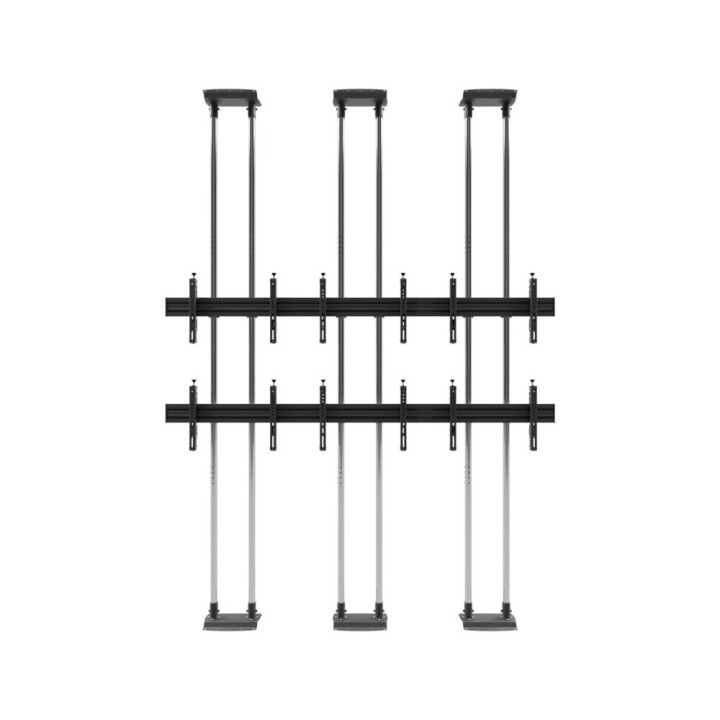 EDBAK - VWFCA3247-L - Support vidéo mural sol-plafond modulaire 3×2 pour écrans 42" à 49"