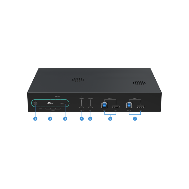 Commutateur USB et HDMI AVer AVE-HUB30 | 4K 4x2 | Alimentation USB-C - AVE-HUB30 - AVer
