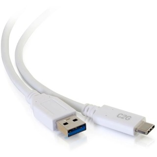Cordon USB C2G28837 | 10ft USB M C TO A M 3.2 GEN1 3A WH | 3 mètres - C2G28837 - C2G