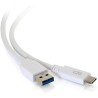 Cordon USB C2G28837 | 10ft USB M C TO A M 3.2 GEN1 3A WH | 3 mètres