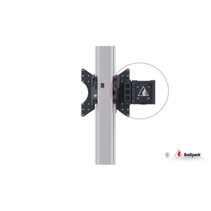 Support pour équipements Audipack AUD-EC-1WLD | 3 prises d'alim Audipack