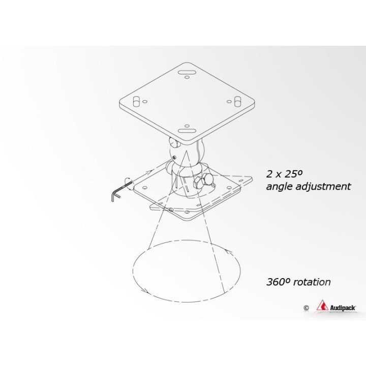 Support plafond Audipack AUD-390065 | Heavy Duty | max. 70kg Audipack
