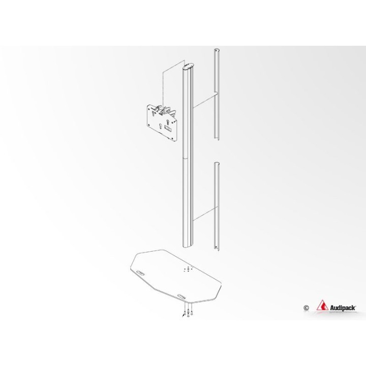 Pied de sol Audipack AUD-390770 | 700mm | 30Kg max Audipack