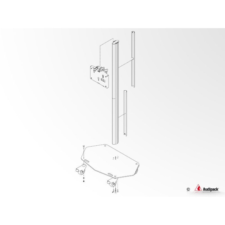 Chariot simple colonne Audipack AUD-390774 | Série 700 | 55p max Audipack