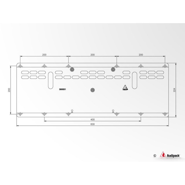 Support écran plat Audipack AUD-390831 | 600x200 | M6 Audipack