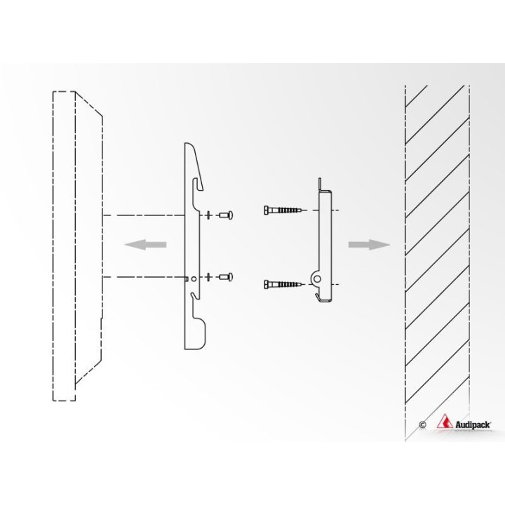 Support mural fixe Audipack AUD-390840 | VESA 75/100/200 | 55p max. Audipack