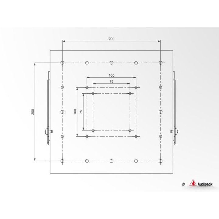 Support mural fixe Audipack AUD-390840 | VESA 75/100/200 | 55p max. Audipack