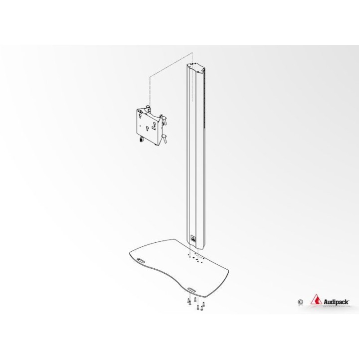 Pied de sol Audipack AUD-390908 | 900 pour 65p max | H 1800 mm Audipack