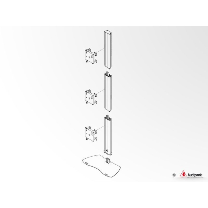 Pied de sol Audipack AUD-390925 | 900 Quick Release | triple écrans Audipack
