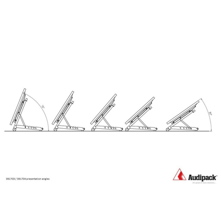Pied de podium Audipack AUD-391704 | 55" | mobile Audipack