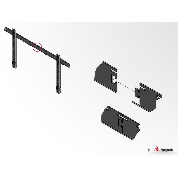 Support mural plat Audipack AUD-392696 | VESA 2000x740 mm | max. 150kg Audipack