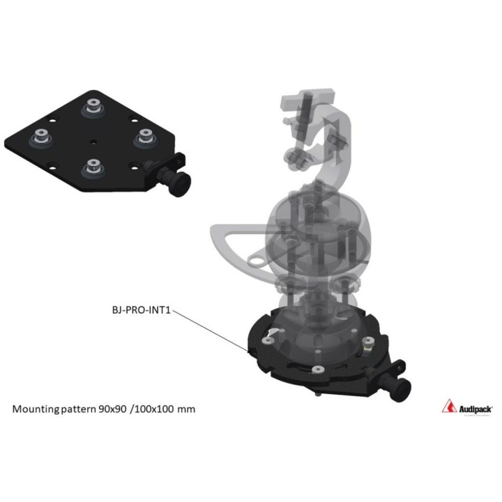 Support vidéoprojecteur Audipack AUD-BJ-PRO-INT1 | Interface BJ-PRO | 90x90mm Audipack