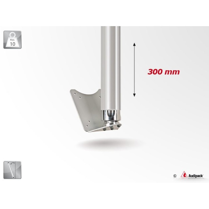 Support plafond Audipack AUD-CMV1-0300G | 300 mm | VESA 75/100 Audipack